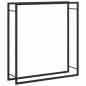 Preview: Brennholzregal Mattschwarz 110x28x116 cm Stahl