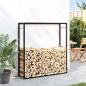 Preview: Brennholzregal Mattschwarz 110x28x116 cm Stahl