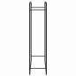 Preview: Brennholzregal Mattschwarz 110x28x116 cm Stahl