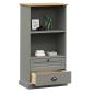 Preview: Bücherregal VIGO Grau 60x35x114,5 cm Massivholz Kiefer