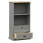 Preview: Bücherregal VIGO Grau 60x35x114,5 cm Massivholz Kiefer