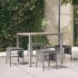 Preview: ARDEBO.de - Gartenhocker mit Kissen 4 Stk. Grau Poly Rattan
