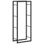 Preview: Brennholzregal Mattschwarz 50x28x132 cm Stahl