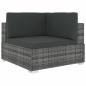 Preview: ARDEBO.de - Sofa-Eckteil mit Kissen Poly Rattan Grau