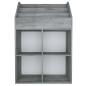 Preview: Kinder-Bücherregal Betongrau 71x30x114 cm Spanplatte