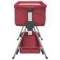 Preview: Babybett mit Matratze Rot Leinenstoff