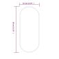 Preview: Wandspiegel Schwarz 80x35 cm Oval