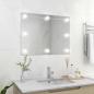 Preview: ARDEBO.de - Wandspiegel ohne Rahmen mit LED-Beleuchtung Rechteckig Glas