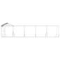 Preview: Outdoor-Hundezwinger mit Dach Silbern 10x2x2,5 m Stahl Verzinkt