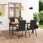 Preview: ARDEBO.de - 5-tlg. Garten-Essgruppe Schwarz und Braun