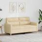 Preview: ARDEBO.de - 2-Sitzer-Sofa Creme 140 cm Stoff