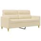 Preview: 2-Sitzer-Sofa Creme 140 cm Stoff