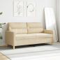 Preview: 2-Sitzer-Sofa Creme 140 cm Stoff