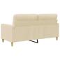 Preview: 2-Sitzer-Sofa Creme 140 cm Stoff