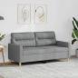 Preview: ARDEBO.de - 2-Sitzer-Sofa Hellgrau 140 cm Stoff