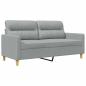 Preview: 2-Sitzer-Sofa Hellgrau 140 cm Stoff
