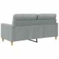 Preview: 2-Sitzer-Sofa Hellgrau 140 cm Stoff