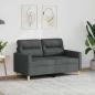 Preview: ARDEBO.de - 2-Sitzer-Sofa Dunkelgrau 120 cm Stoff
