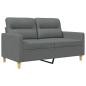 Preview: 2-Sitzer-Sofa Dunkelgrau 120 cm Stoff