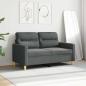 Preview: 2-Sitzer-Sofa Dunkelgrau 120 cm Stoff