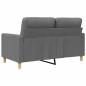 Preview: 2-Sitzer-Sofa Dunkelgrau 120 cm Stoff