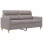 Preview: 2-Sitzer-Sofa Taupe 140 cm Stoff