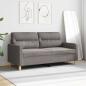 Preview: 2-Sitzer-Sofa Taupe 140 cm Stoff