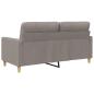 Preview: 2-Sitzer-Sofa Taupe 140 cm Stoff