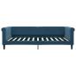 Preview: Tagesbett Ausziehbar mit Schubladen Blau 100x200 cm Samt
