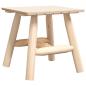 Preview: Beistelltisch 49x49x50 cm Massivholz Fichte