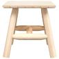 Preview: Beistelltisch 49x49x50 cm Massivholz Fichte