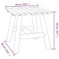Preview: Beistelltisch 49x49x50 cm Massivholz Fichte