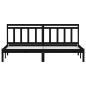 Preview: Massivholzbett Schwarz Kiefer 200x200 cm