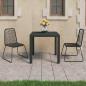 Preview: ARDEBO.de - 3-tlg. Garten-Essgruppe PVC Rattan Schwarz
