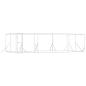Preview: Outdoor-Hundezwinger Silbern 8x4x2 m Verzinkter Stahl