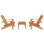 Preview: 3-tlg. Garten-Lounge-Set Adirondack Massivholz Akazie