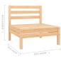 Preview: 6-tlg. Garten-Lounge-Set Massivholz Kiefer