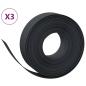Preview: Rasenkanten 3 Stk. Schwarz 10 m 15 cm Polyethylen