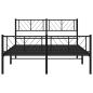 Preview: Bettgestell mit Kopf- und Fußteil Metall Schwarz 120x190 cm