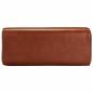 Preview: Sitzbank Turnbock-Design 58cm Braun Echtleder Mango Massivholz