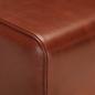 Preview: Sitzbank Turnbock-Design 58cm Braun Echtleder Mango Massivholz