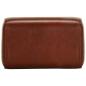 Preview: Sitzbank Turnbock-Design 38 cm Braun Echtleder Massivholz Mango