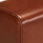 Preview: Sitzbank Turnbock-Design 38 cm Braun Echtleder Massivholz Mango