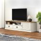 Preview: ARDEBO.de - TV-Schrank VIGO Weiß 156x40x40 cm Massivholz Kiefer