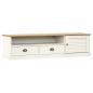 Preview: TV-Schrank VIGO Weiß 156x40x40 cm Massivholz Kiefer