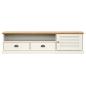 Preview: TV-Schrank VIGO Weiß 156x40x40 cm Massivholz Kiefer