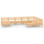 Preview: 9-tlg. Garten-Lounge-Set Massivholz Kiefer