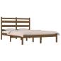 Preview: Massivholzbett Honigbraun Kiefer 200x200 cm