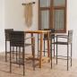 Preview: ARDEBO.de - 5-tlg. Gartenbar-Set Grau