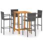 Preview: 5-tlg. Gartenbar-Set Grau